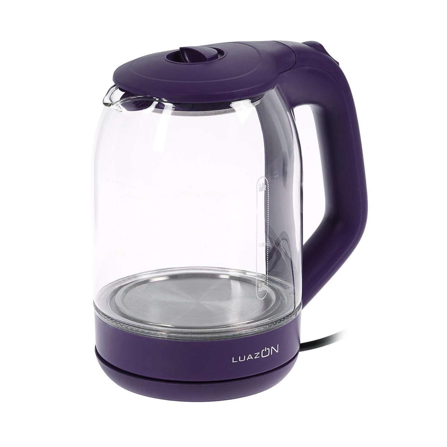 Чайник Luazon Home электрический LSK-1809 стекло 1.8 л 1500 Вт подсветка фиолетовый - фото 4