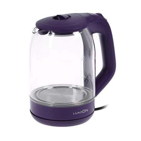 Чайник Luazon Home электрический LSK-1809 стекло 1.8 л 1500 Вт подсветка фиолетовый