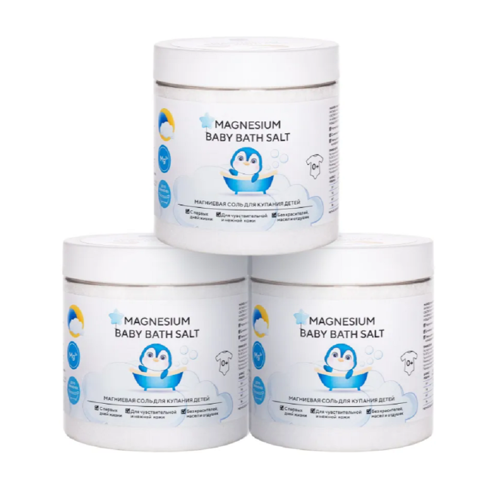 Соль для ванны детская Salt of the Earth для купания Magnesium Baby Bath  Salt 1500 г купить по цене 1206 ₽ в интернет-магазине Детский мир