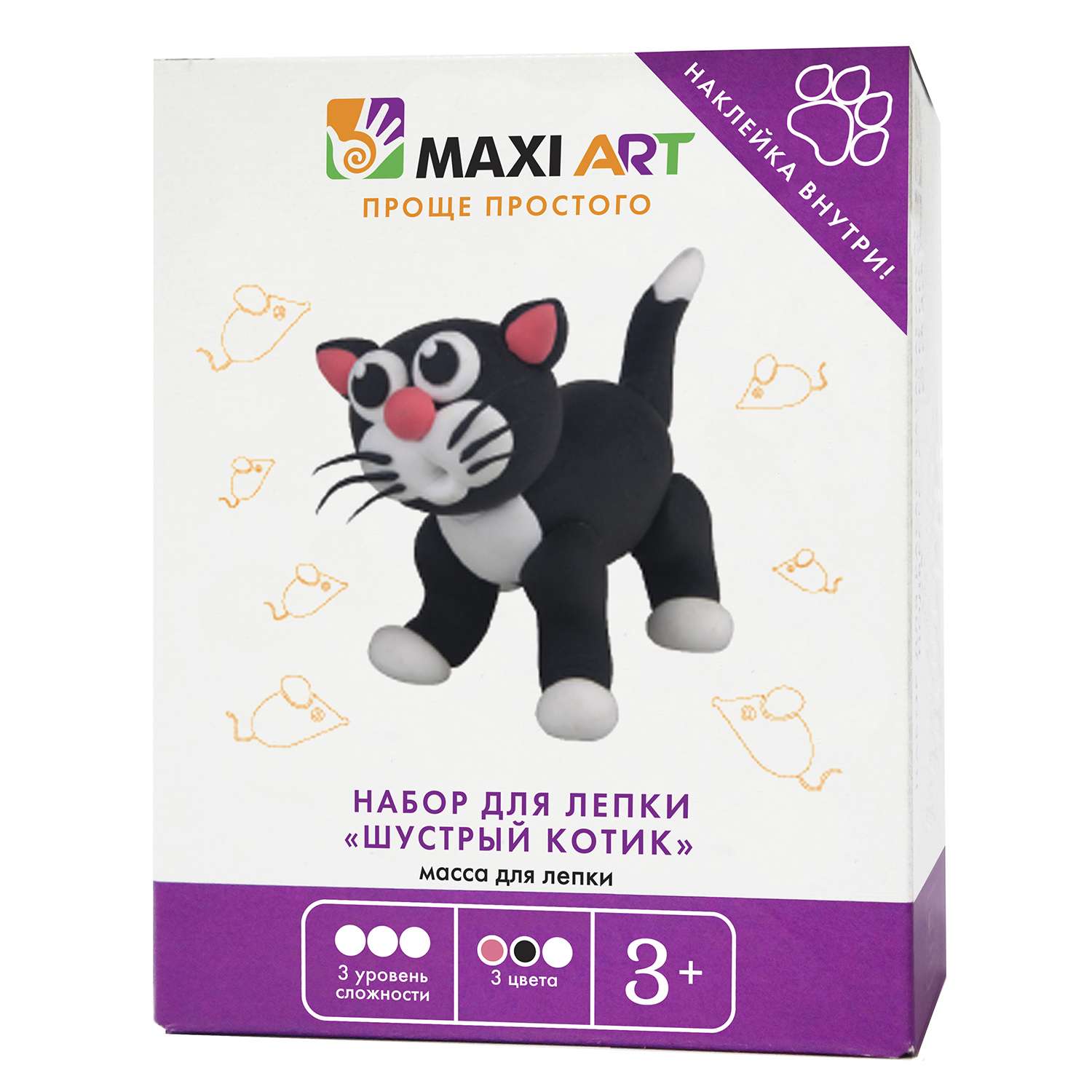 Набор для лепки Maxi Art Шустрый Котик МА-0816-18 - фото 1