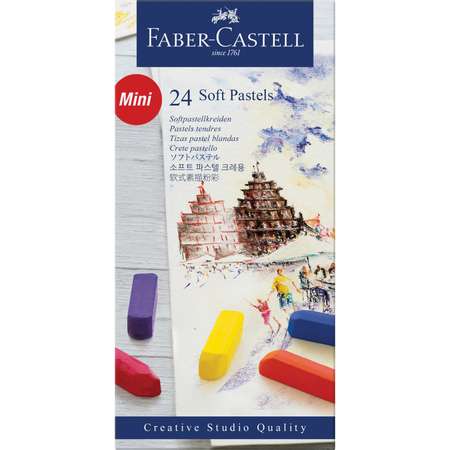 Пастель FABER CASTELL Soft pastels 24 цвета мини