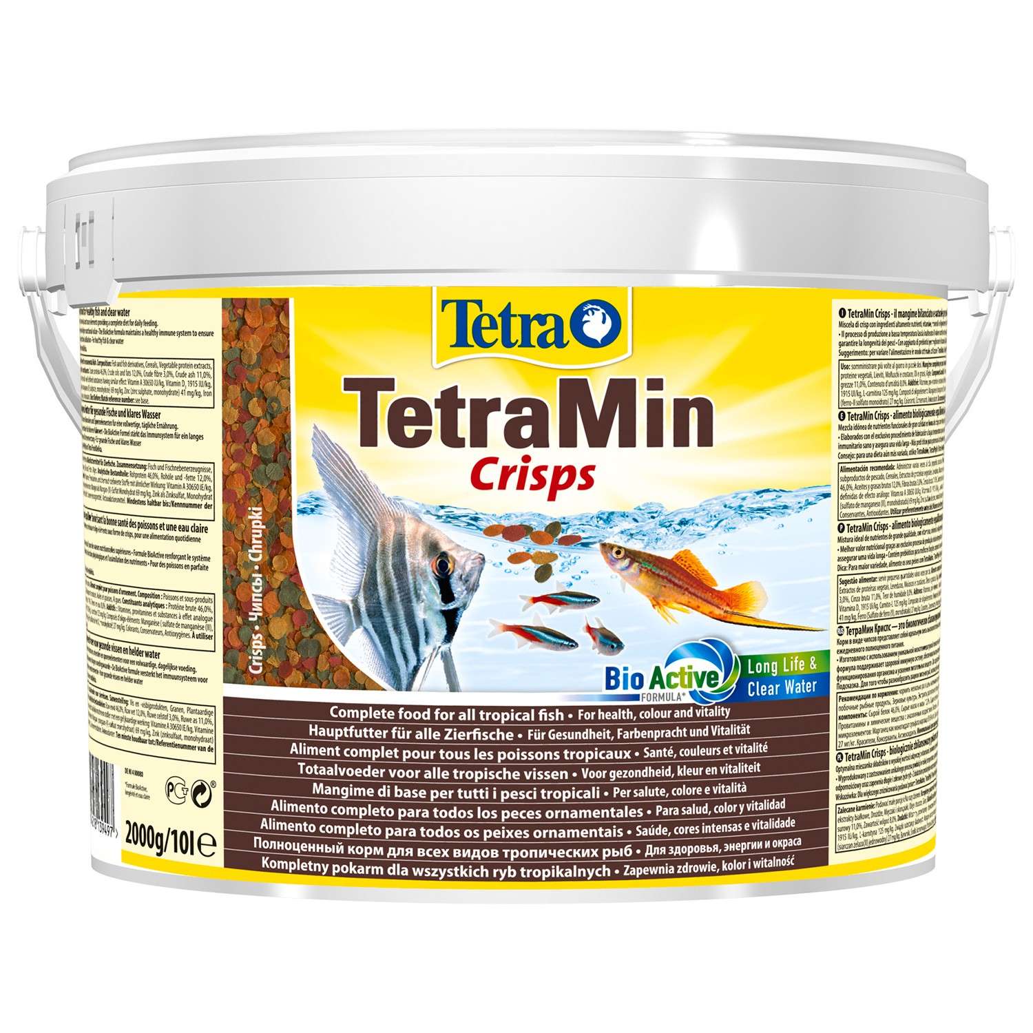 Корм для рыб Tetra 10л Min Crisps корм-чипсы для всех видов рыб (ведро) - фото 1