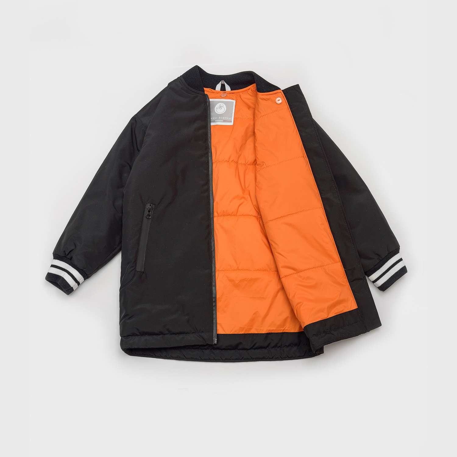 Куртка Orso Bianco OB21094-22_черный/оранжевый - фото 3