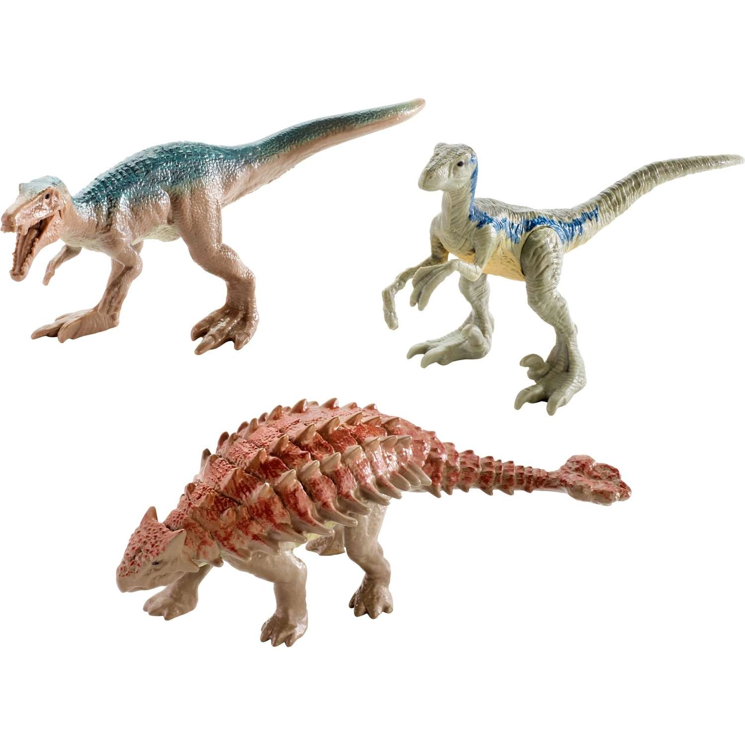 Набор фигурок Jurassic World Динозавры Барионикс+Анкилозавр+Синий Металлик FPN85 - фото 1