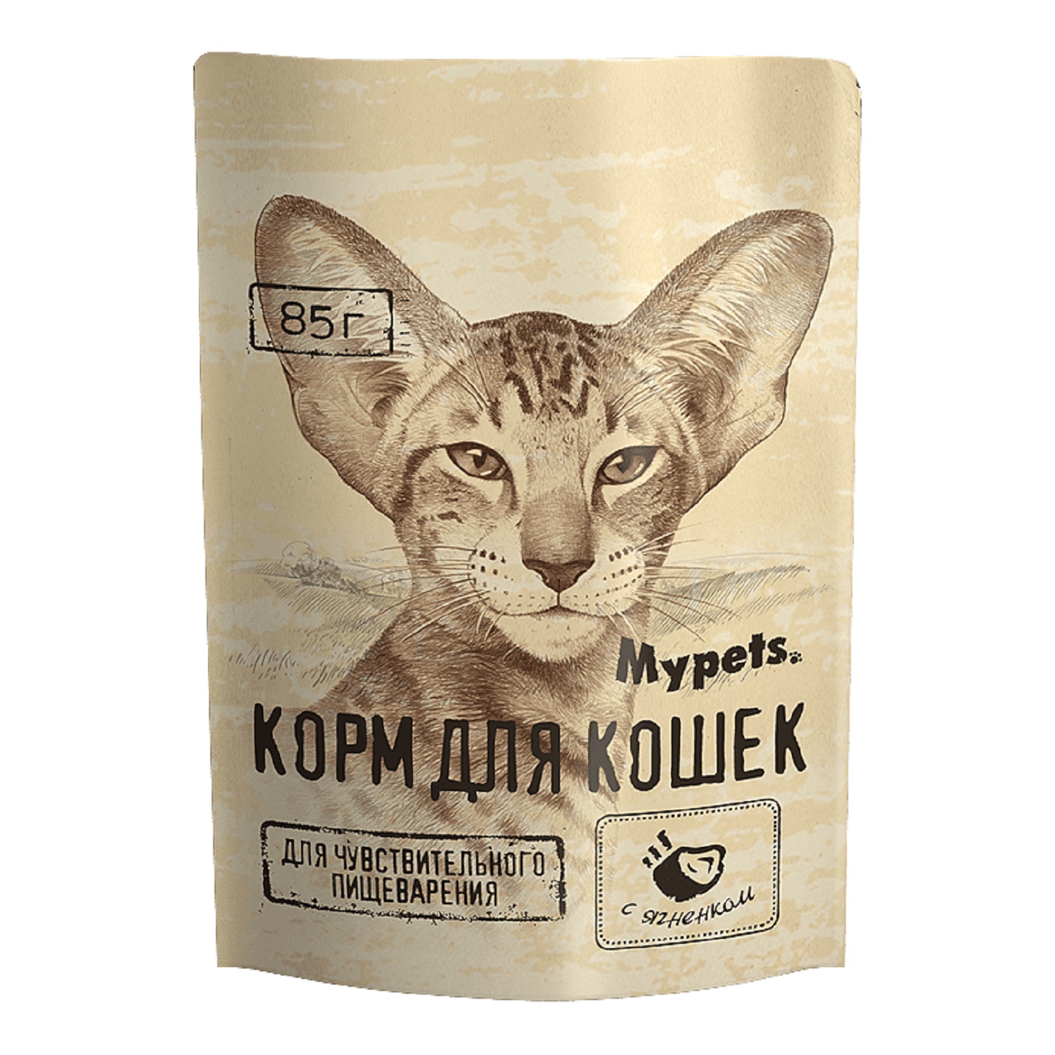 Влажный корм для кошек Mypets 0.085 кг ягненок (полнорационный) - фото 1