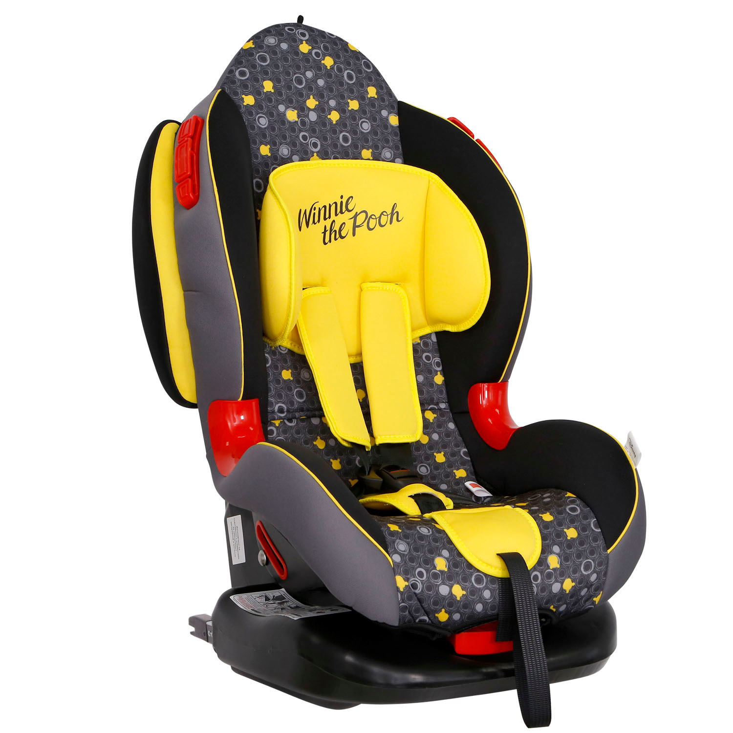 Автокресло SIGER Disney Кокон Isofix Винни Пух Кружки Желтый - фото 1