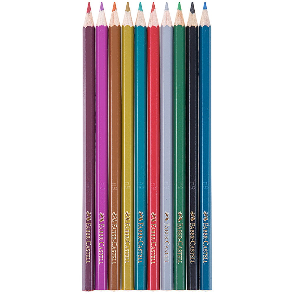 Карандаши цветные Faber Castell 10 цветов металлик - фото 2