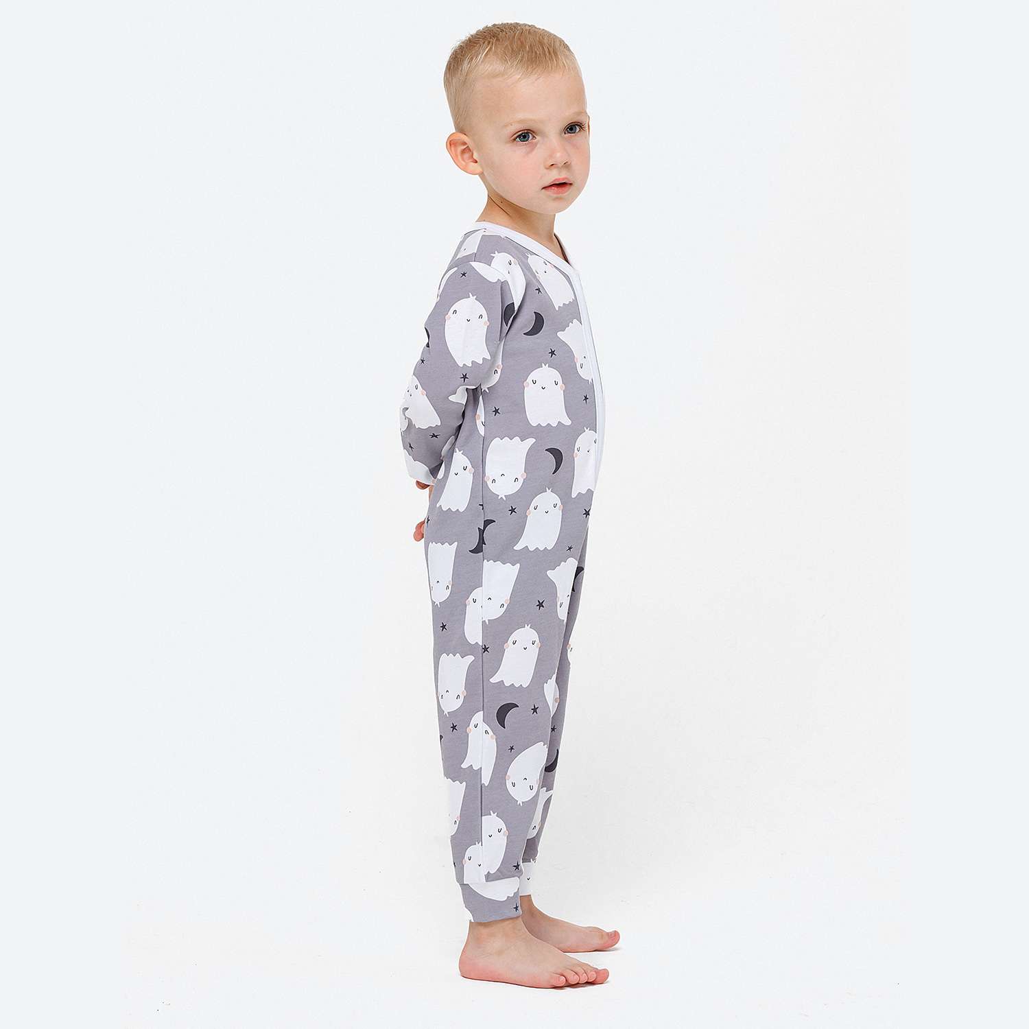 Пижама-комбинезон VEDDI 150-521и-19-серый/привидения - фото 5