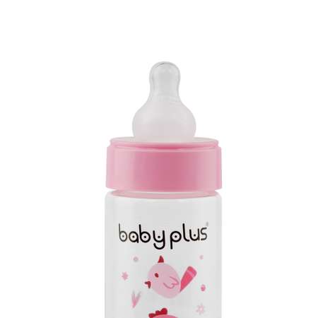 Бутылочка для кормления Baby Plus с соской BP5166-B 250 мл розовая