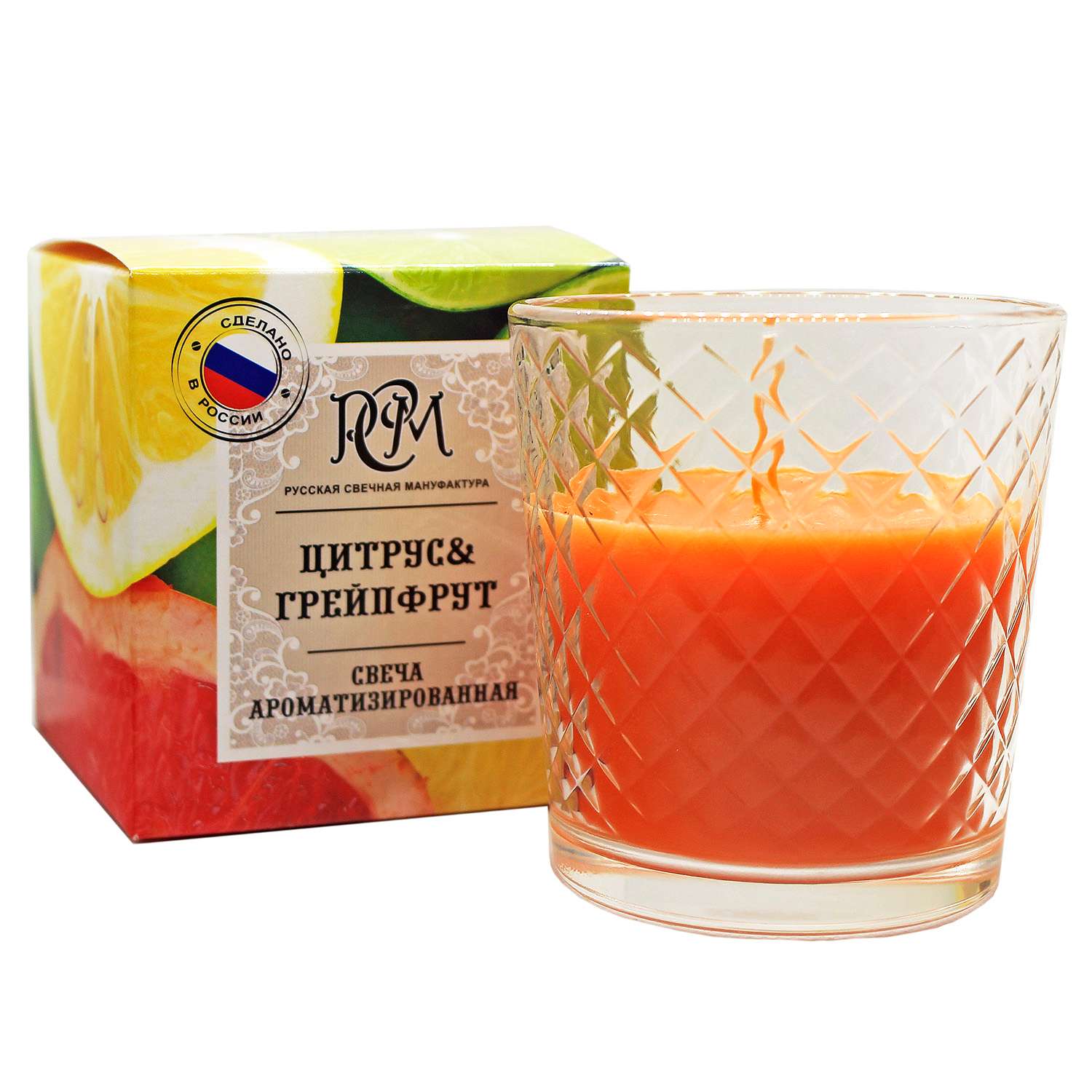 Свеча Рсм в стакане цитрус-грейпфрут 3113035 - фото 1