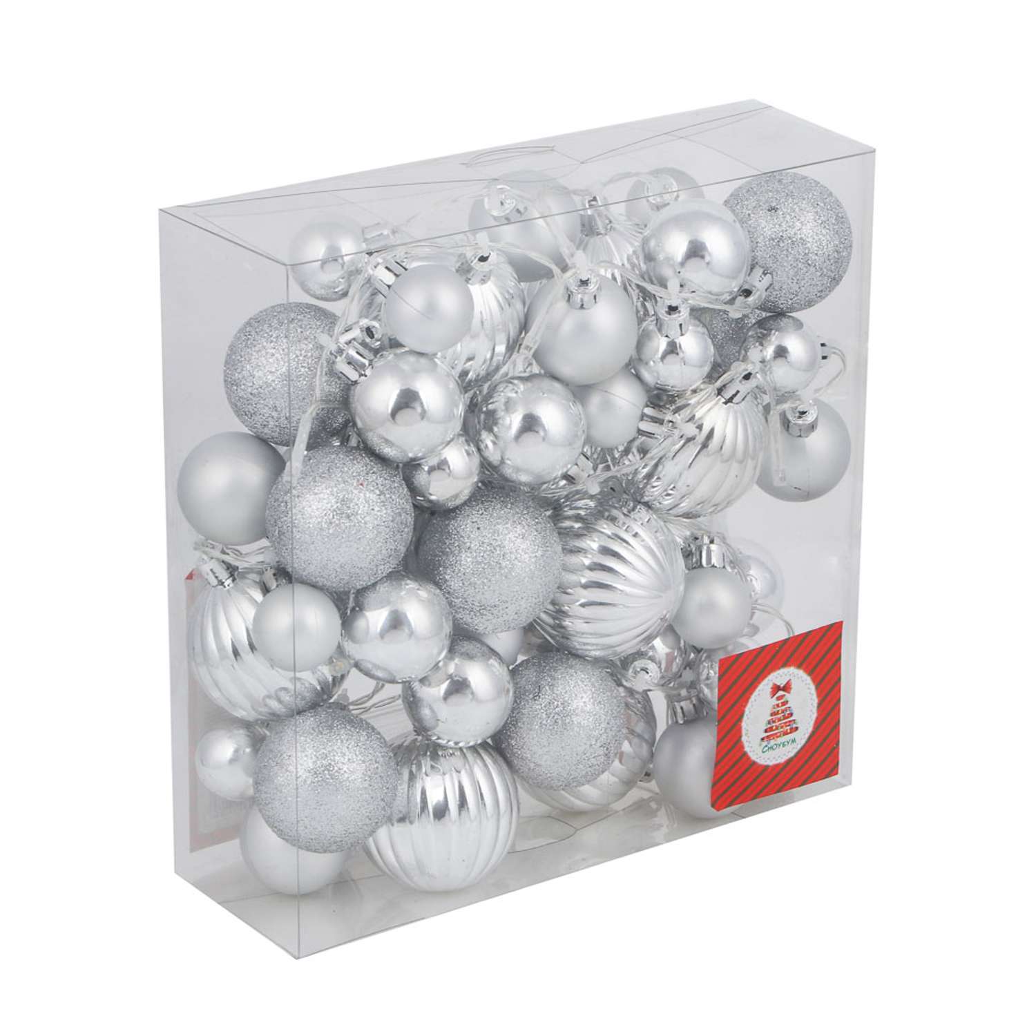 Светодиодная гирлянда Сноубум Серебряные шары 5 LED 281 см - фото 2