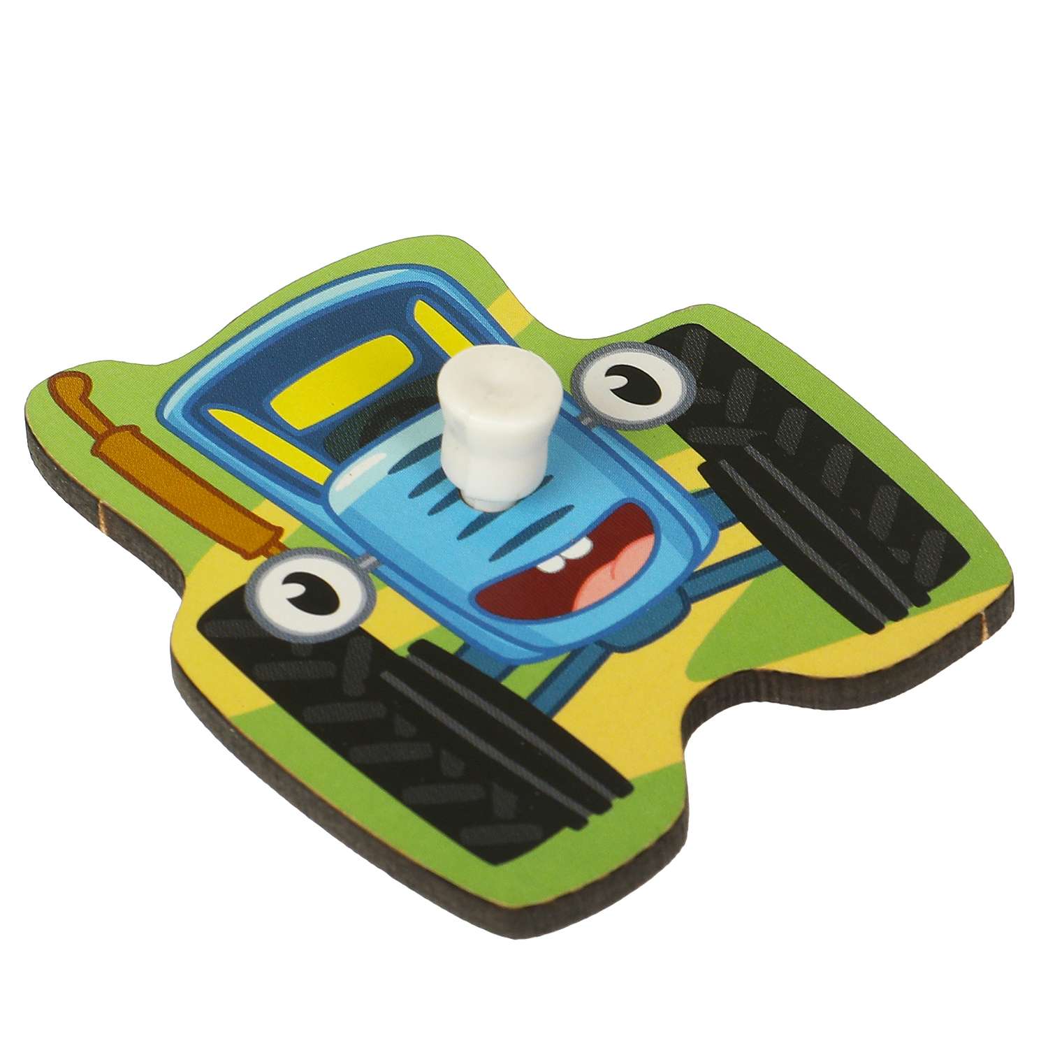 Игрушка Буратино Синий трактор Рамка-вкладыш деревянная 376518 - фото 4