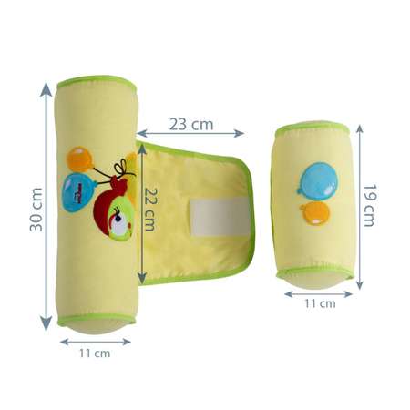 Подушка-позиционер SEVIBEBE с валиками для комфортного сна новорожденных