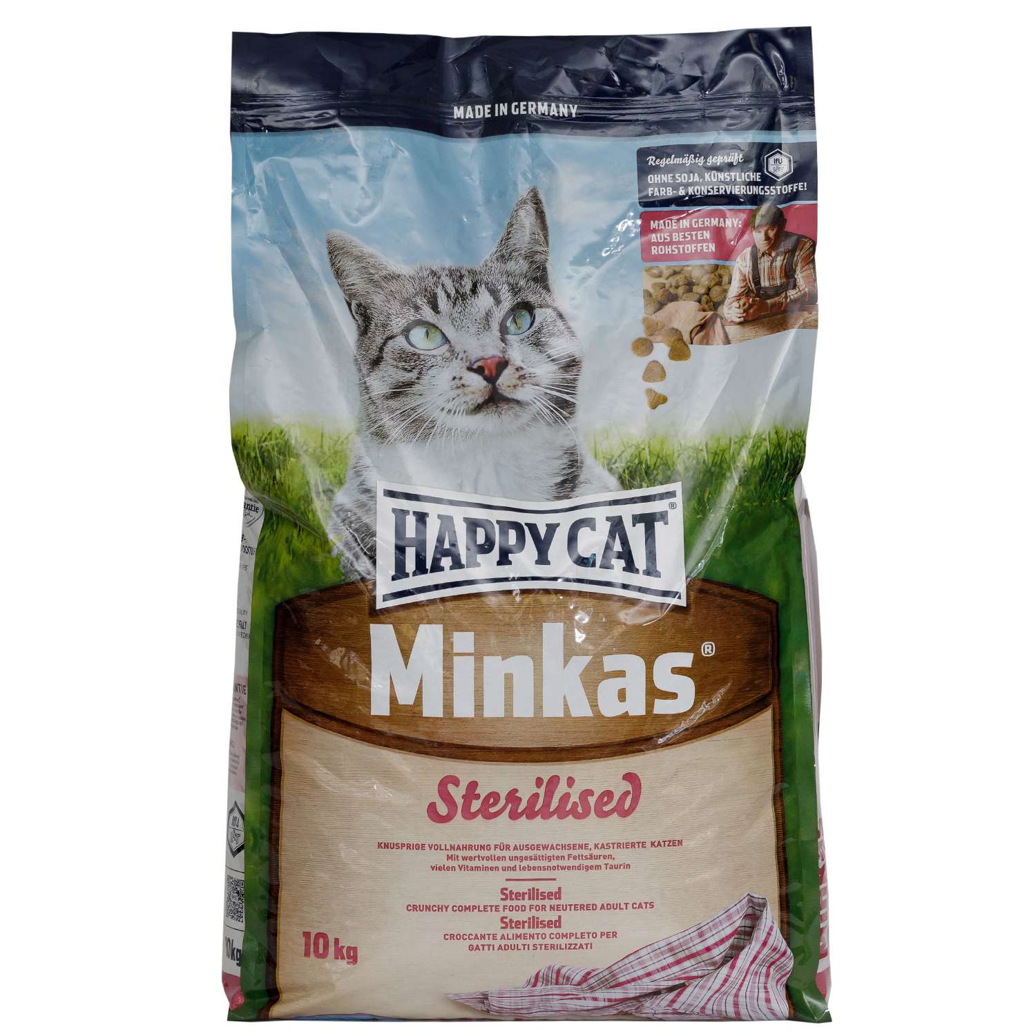 Корм сухой для кошек Happy Cat Minkas 10кг стерилизованны - фото 1