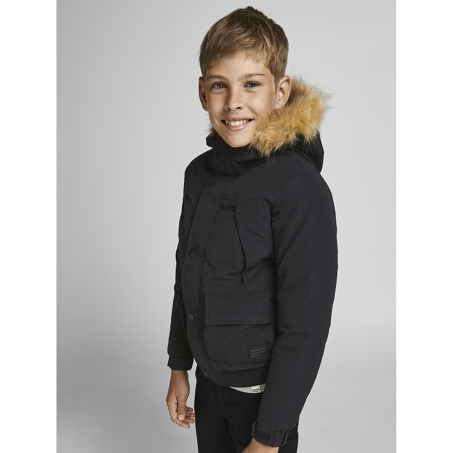 Куртка JACK AND JONES JUNIOR 12190689/Black - фото 7