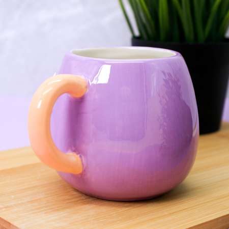Кружка керамическая iLikeGift Cat violet