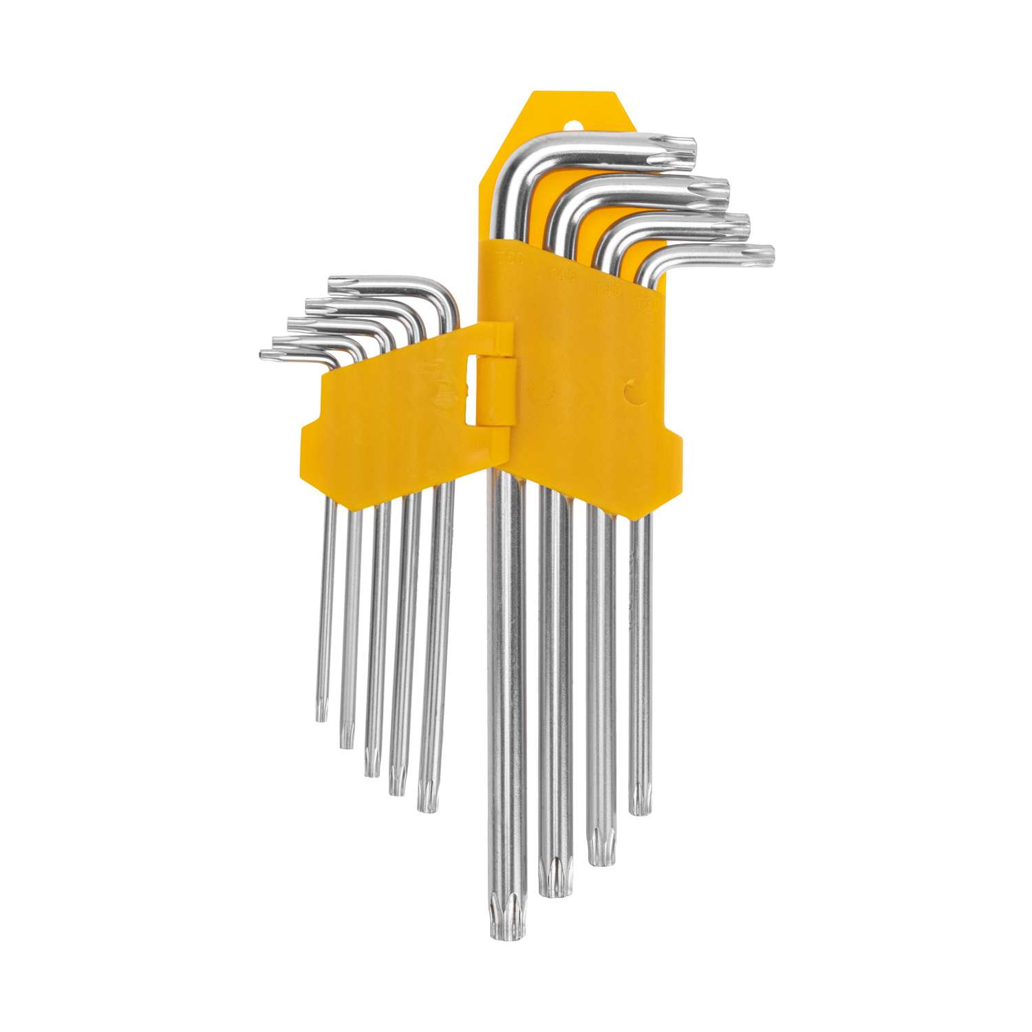 Набор ключей имбусовых Kranz Tamper-Torx 9 штук ТТ10-ТТ50 закаленные удлиненные - фото 4
