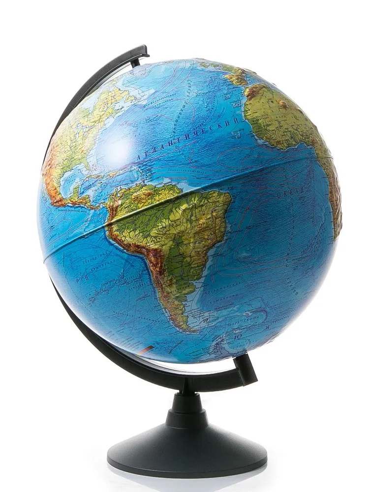 Глобус Globen Земли физический рельефный диаметр 32 см - фото 5