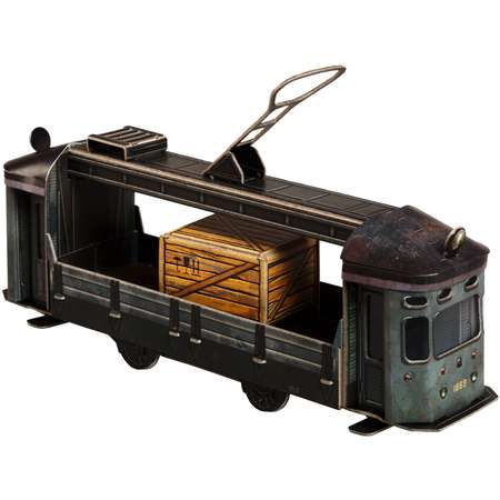 Сборная модель Умная бумага Трамвай из блокадного Ленинграда 674-2