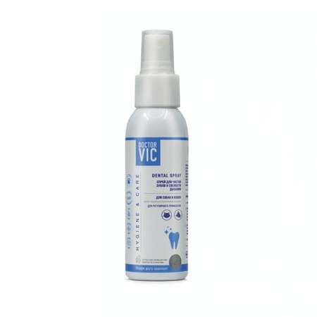 Спрей для собак и кошек Doctor VIC Hygiene and care для чистки зубов и свежести дыхания 100мл