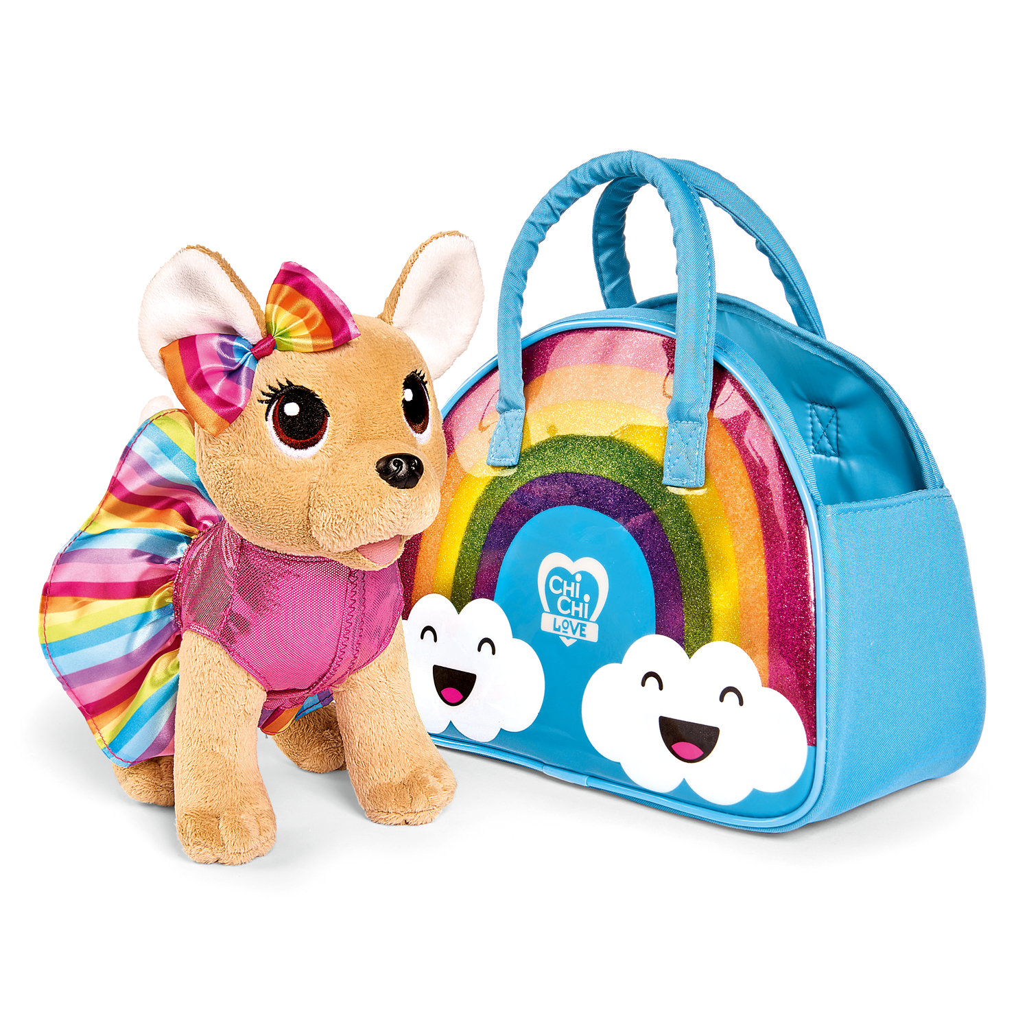 Мягкая игрушка Сhi Chi Love Плюшевая собачка на радуге 5893438-МП - фото 1