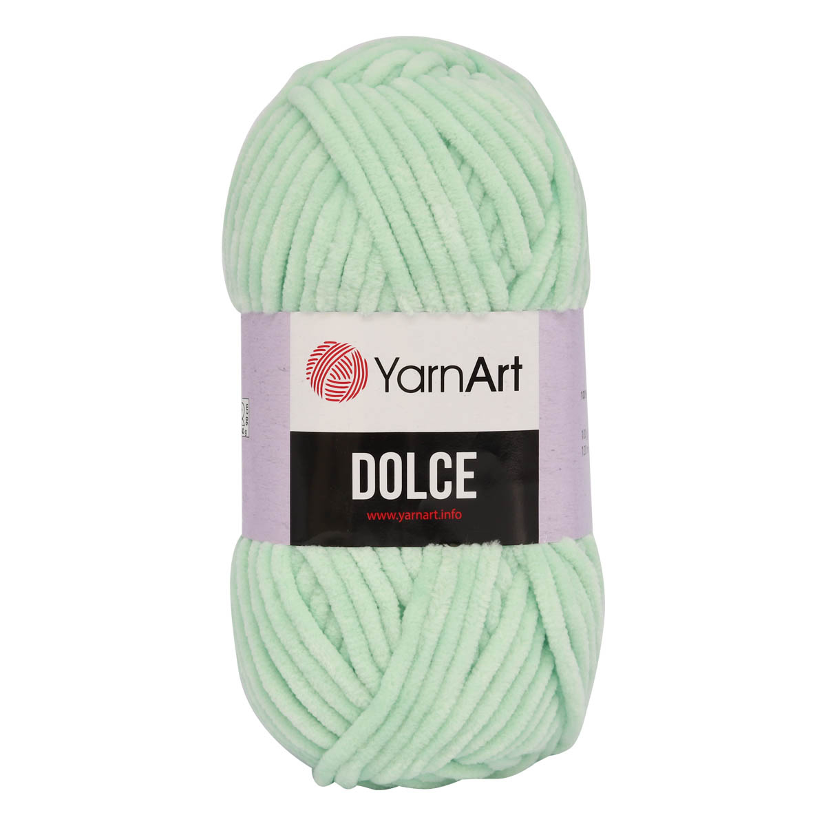 Пряжа для вязания YarnArt Dolce 100 гр 120 м микрополиэстер пушистая плюшевая 5 мотков 753 мятный - фото 6