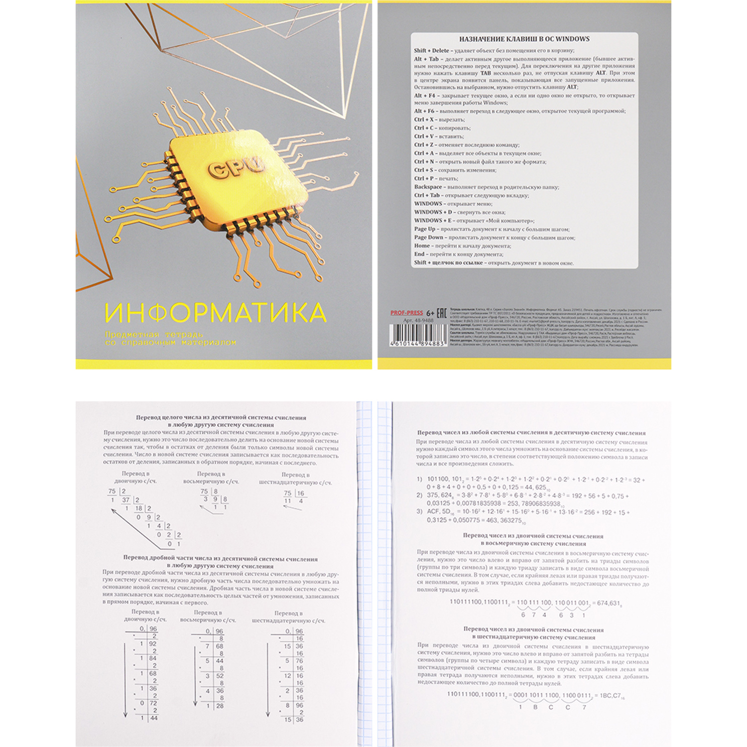 Набор предметных тетрадей Prof-Press Золото знаний 48 листов 12 тетрадей - фото 11