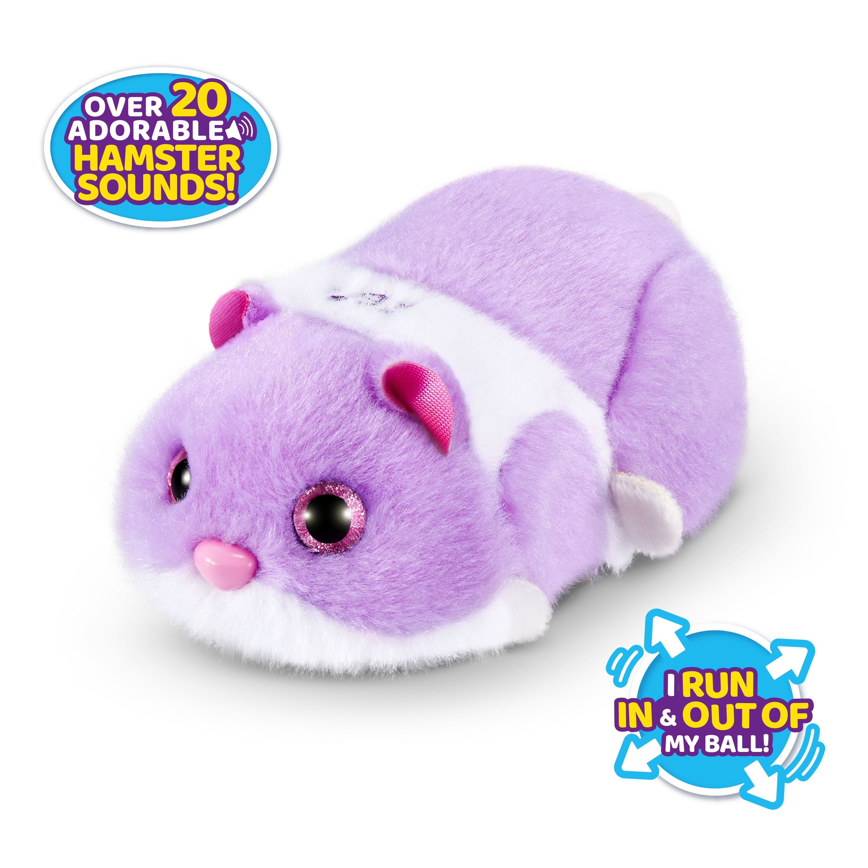 Игрушка Zuru Pets Alive Хомяк фиолетовый в шаре Hamstermania - фото 8