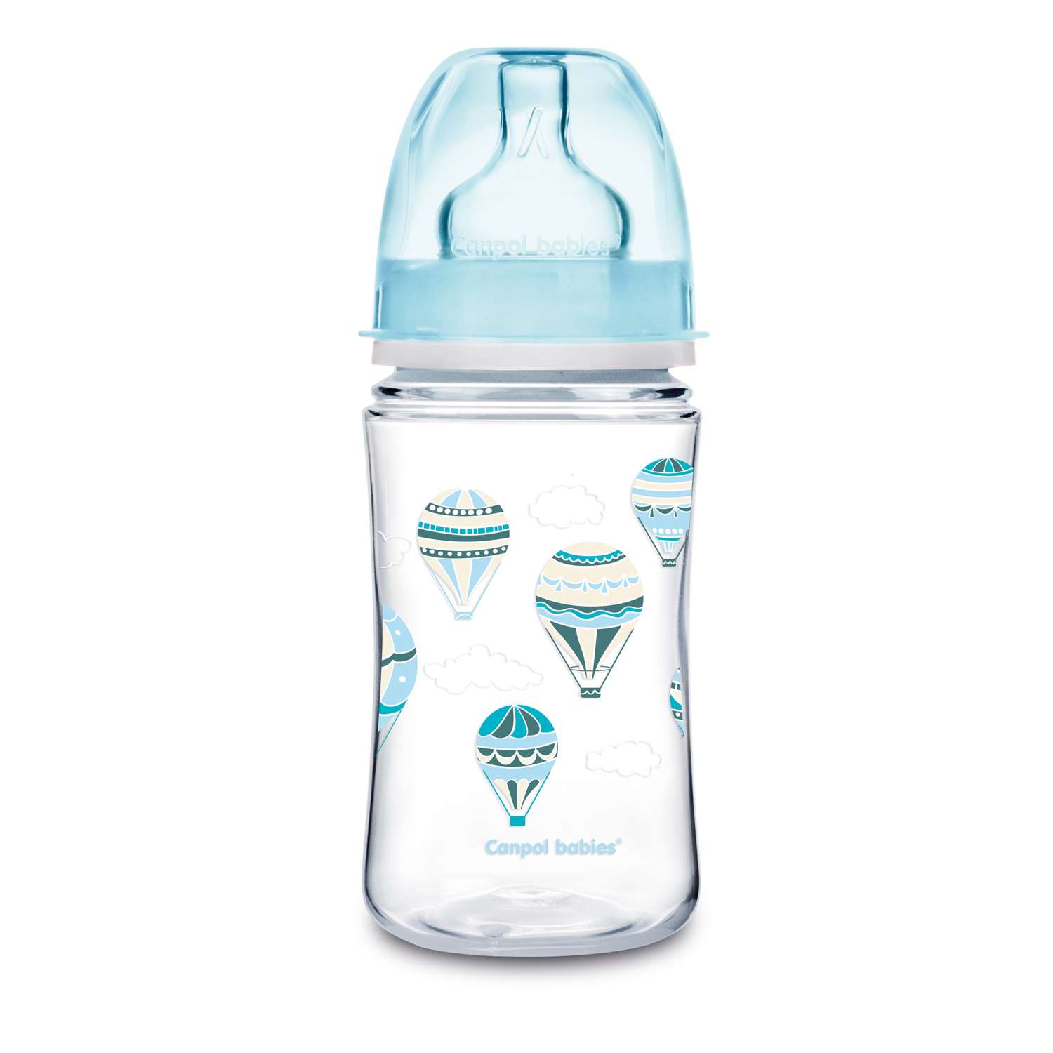 Бутылочка Canpol Babies EasyStart с широким горлышком антиколиковая 240мл с 3месяцев Голубой - фото 1