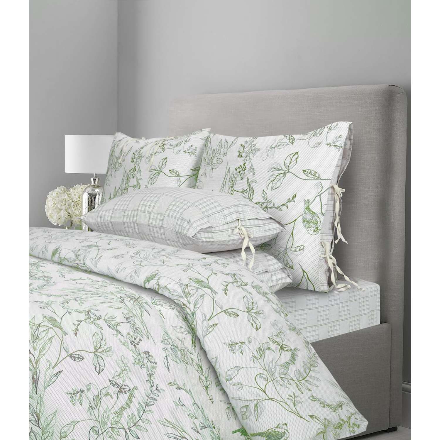 Комплект постельного белья Mona Liza евро ML Premium Chalet 2023 сатин зеленая олива - фото 1