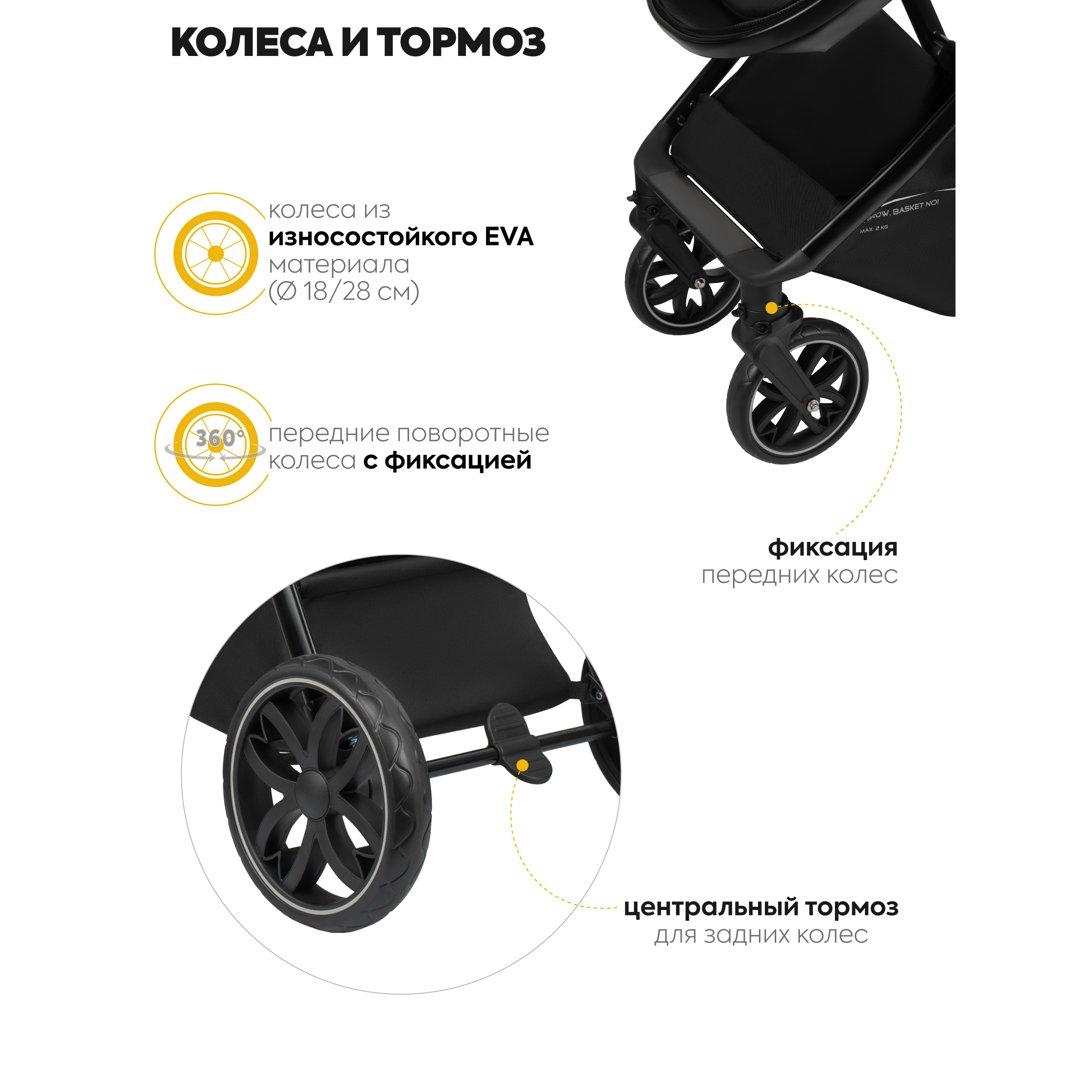 Коляска трансформер JOVOLA для новорожденных 2 в 1 Folk универсальная зеленый - фото 11