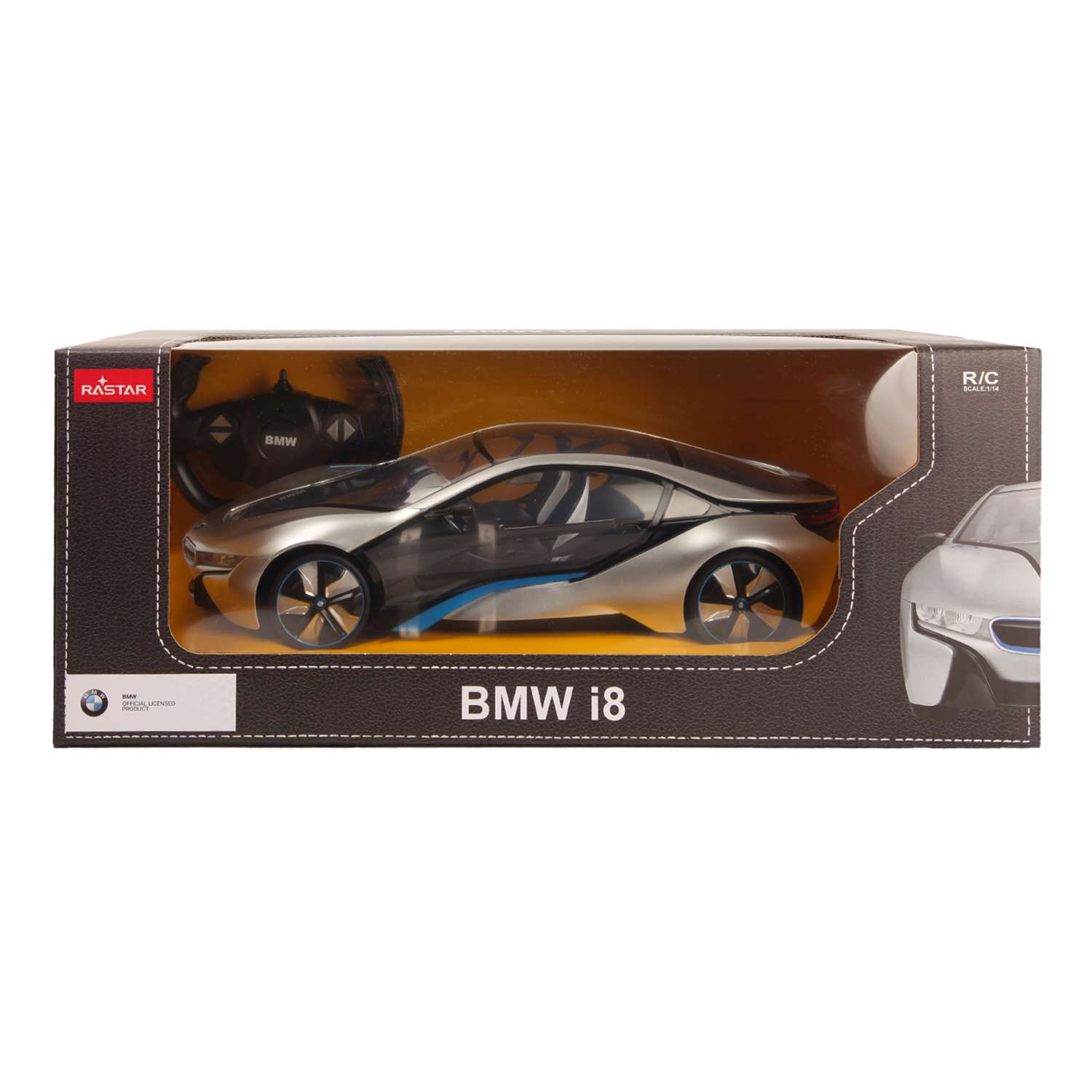 Машина Rastar РУ 1:14 BMW i8 Серебряная 49600-11 - фото 2