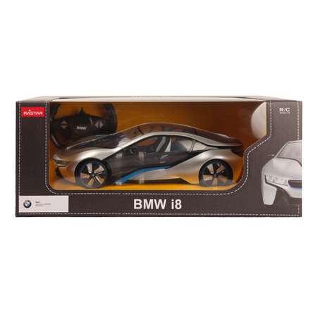 Машина Rastar РУ 1:14 BMW i8 Серебряная 49600-11