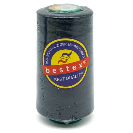 Нитки Bestex промышленные для тонких тканей для шитья и рукоделия 50/2 5000 ярд 1 шт 099 индиго