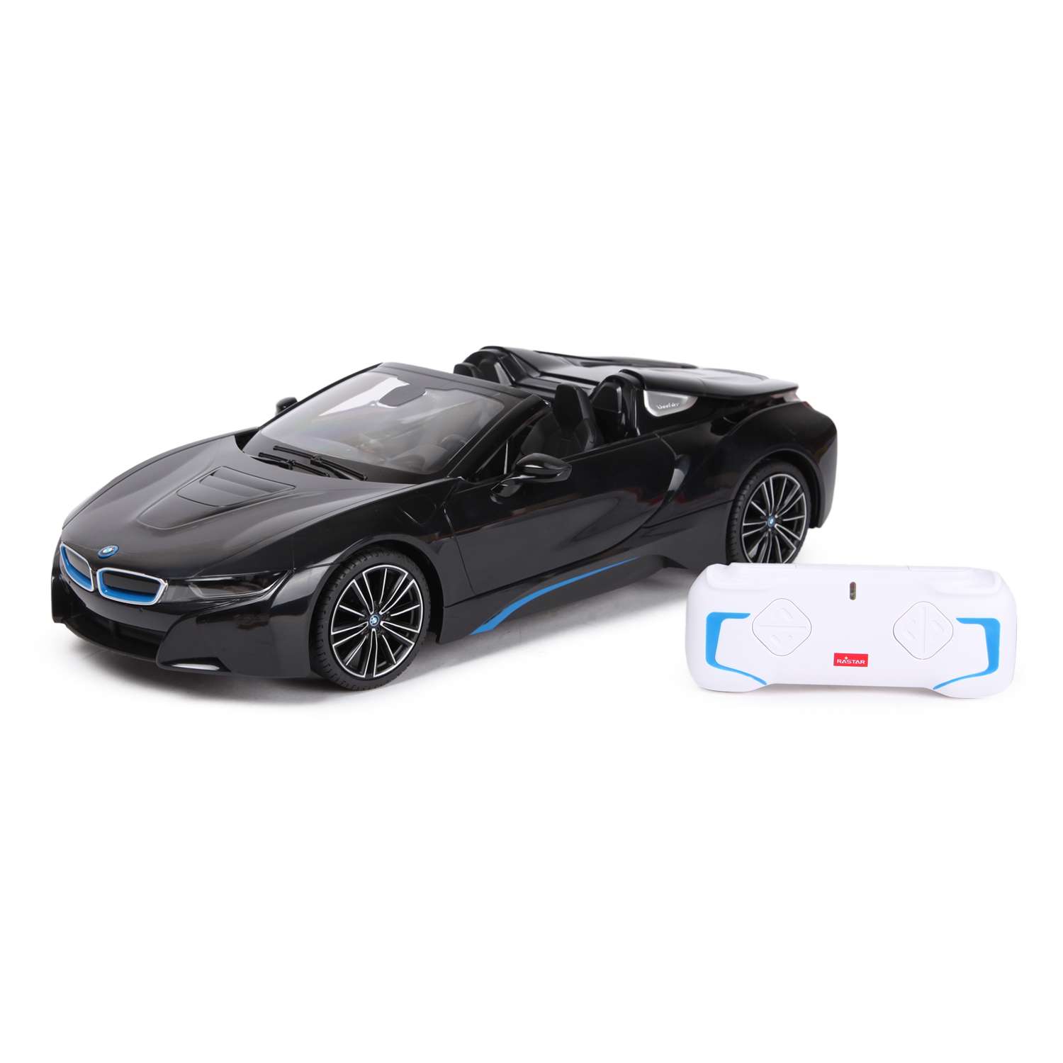 Машина Rastar РУ 1:12 BMW i8 Roadster Черная 95500 - фото 1