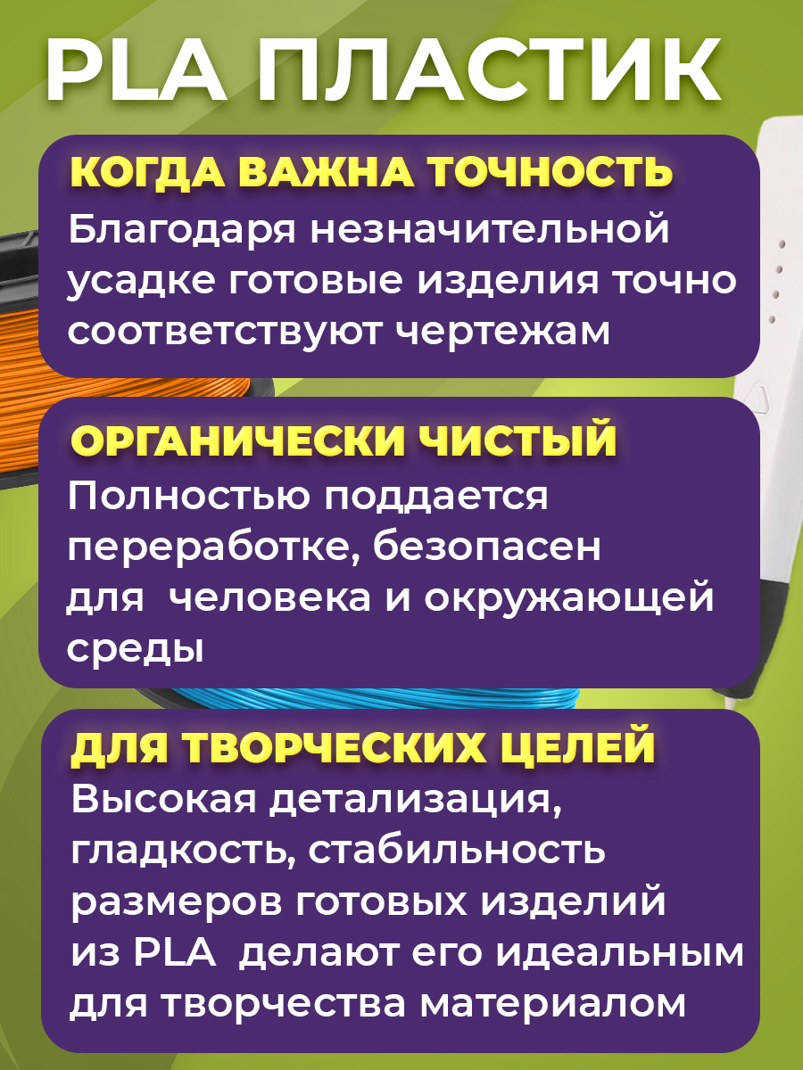 Пластик в катушке Funtasy PLA 1.75 мм 1 кг цвет голубой - фото 5