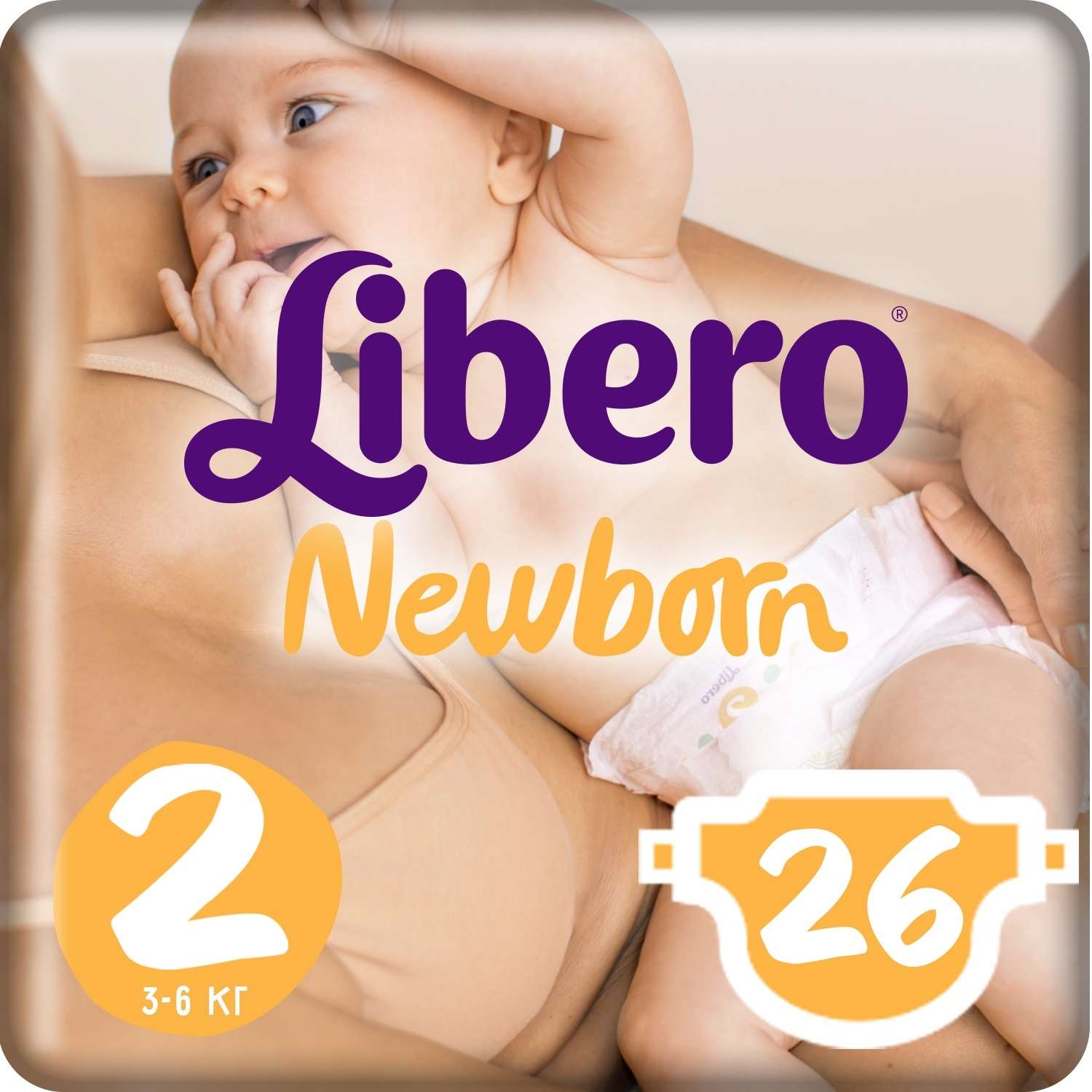 Подгузники Libero Newborn 2 3-6кг 26шт - фото 1