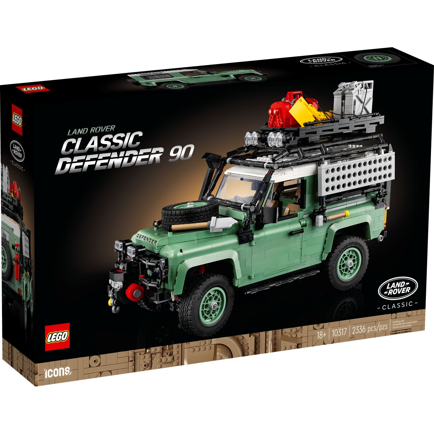 Lego Иконки Land Rover Classic Defender 90 10317 конструктор Зеленый