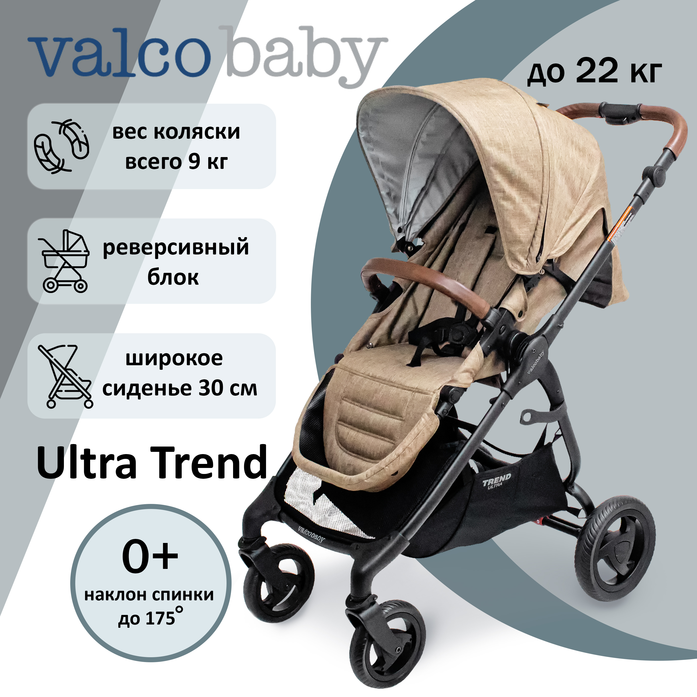 Коляска прогулочная Valco baby Snap 4 Ultra Trend/ Cappuccino - фото 2