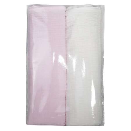 Комплект пеленок BabyEdel Розовый-Молоко 2шт 1239