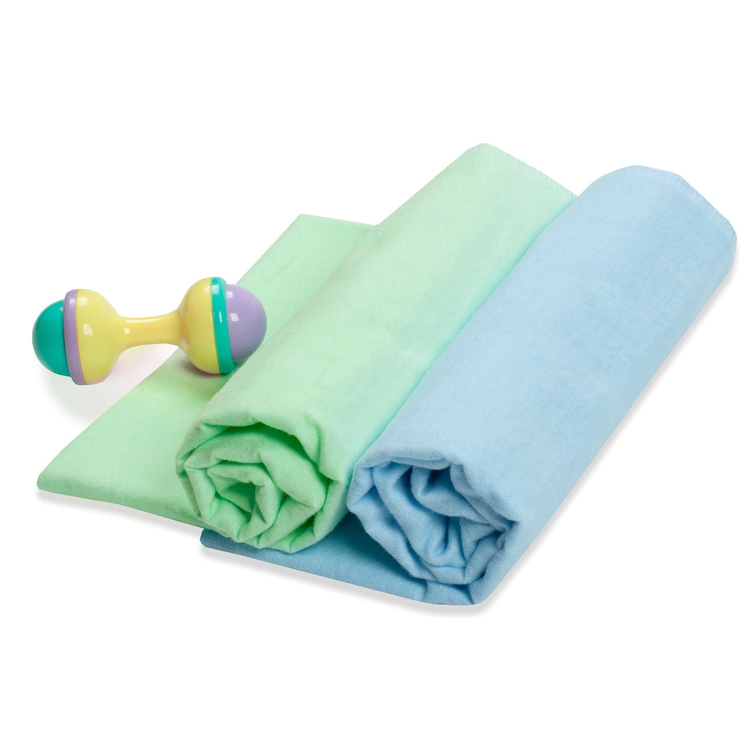 Пеленка фланелевая Чудо-чадо для новорожденных «Тональность» голубой/фисташка 75х120см 2 шт - фото 5