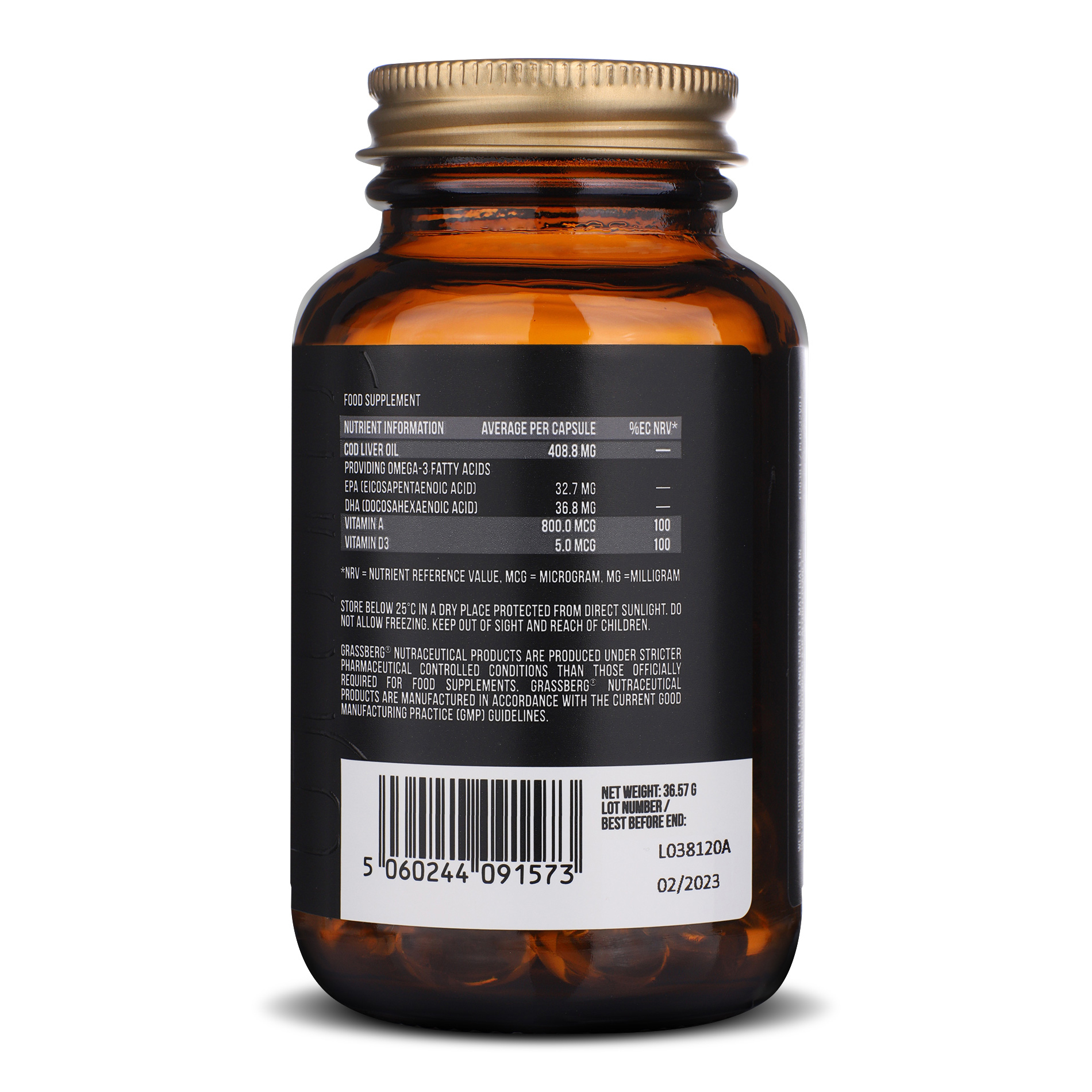 Омега Grassberg Cod Liver Oil 410мг*60капсул - фото 2