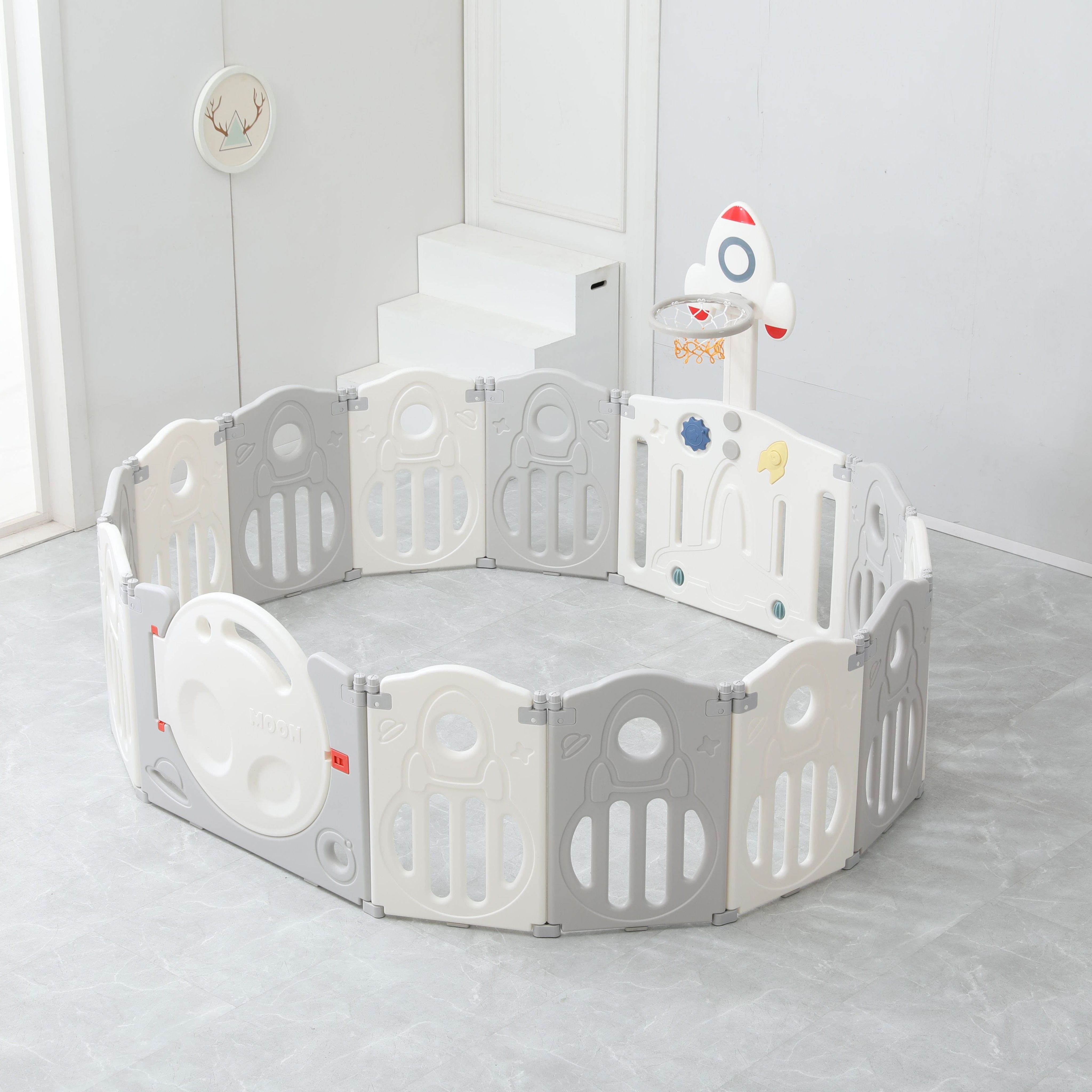 Большой детский игровой манеж UNIX Kids SUPREME Space 200x200 Grey PPSUSP16GRYSW - фото 4