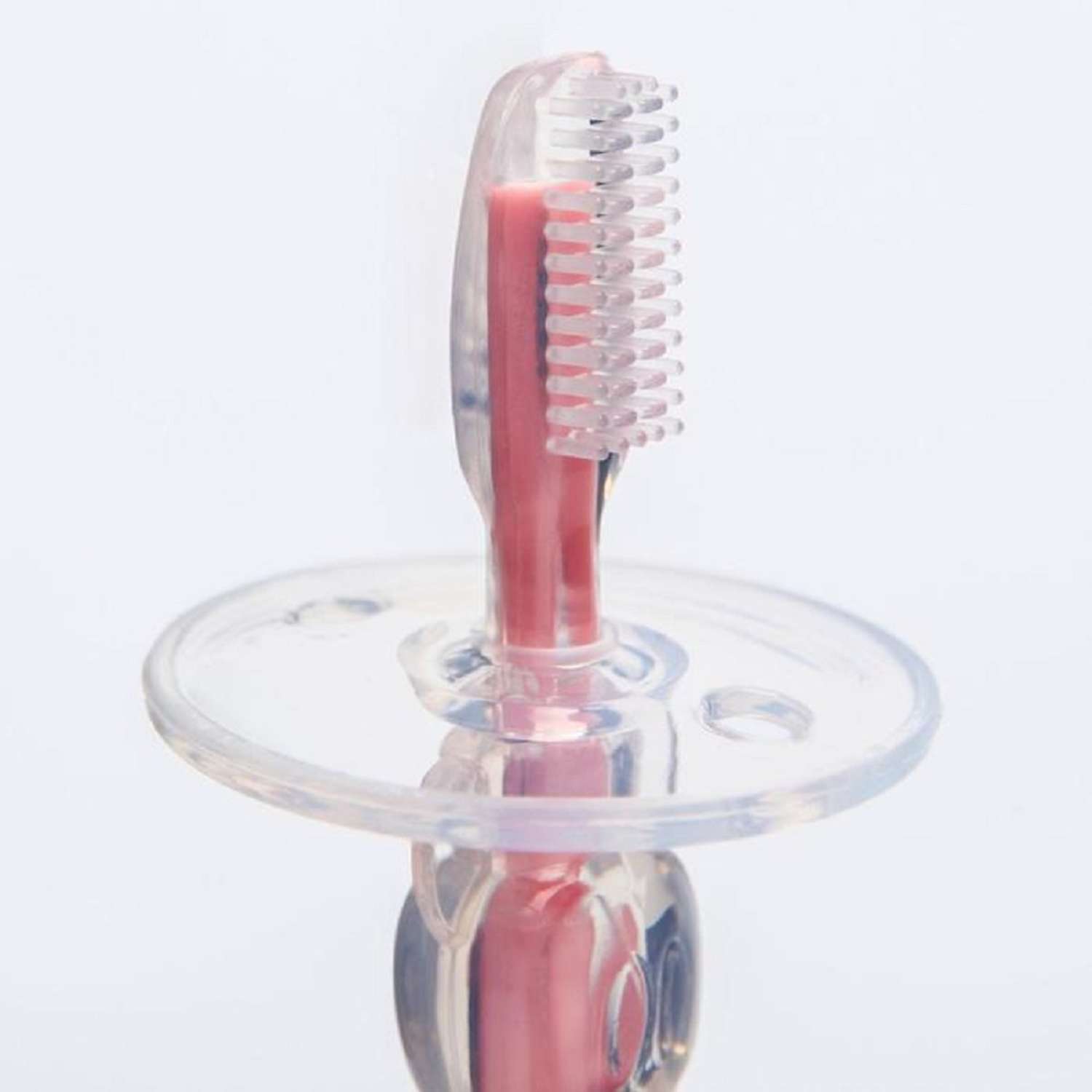 Зубная щеточка-массажер Uviton силиконовая Розовая - фото 2