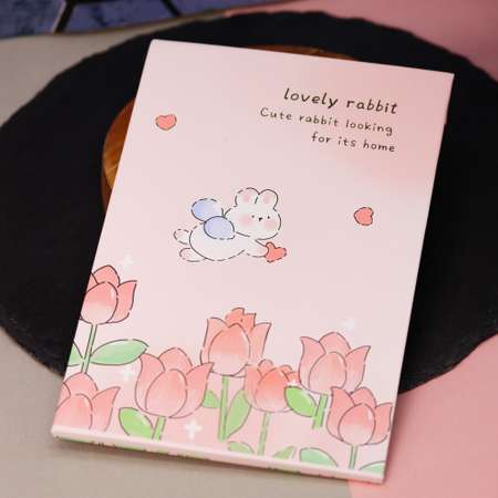 Зеркало настольное для макияжа iLikeGift Lovely rabbit pink