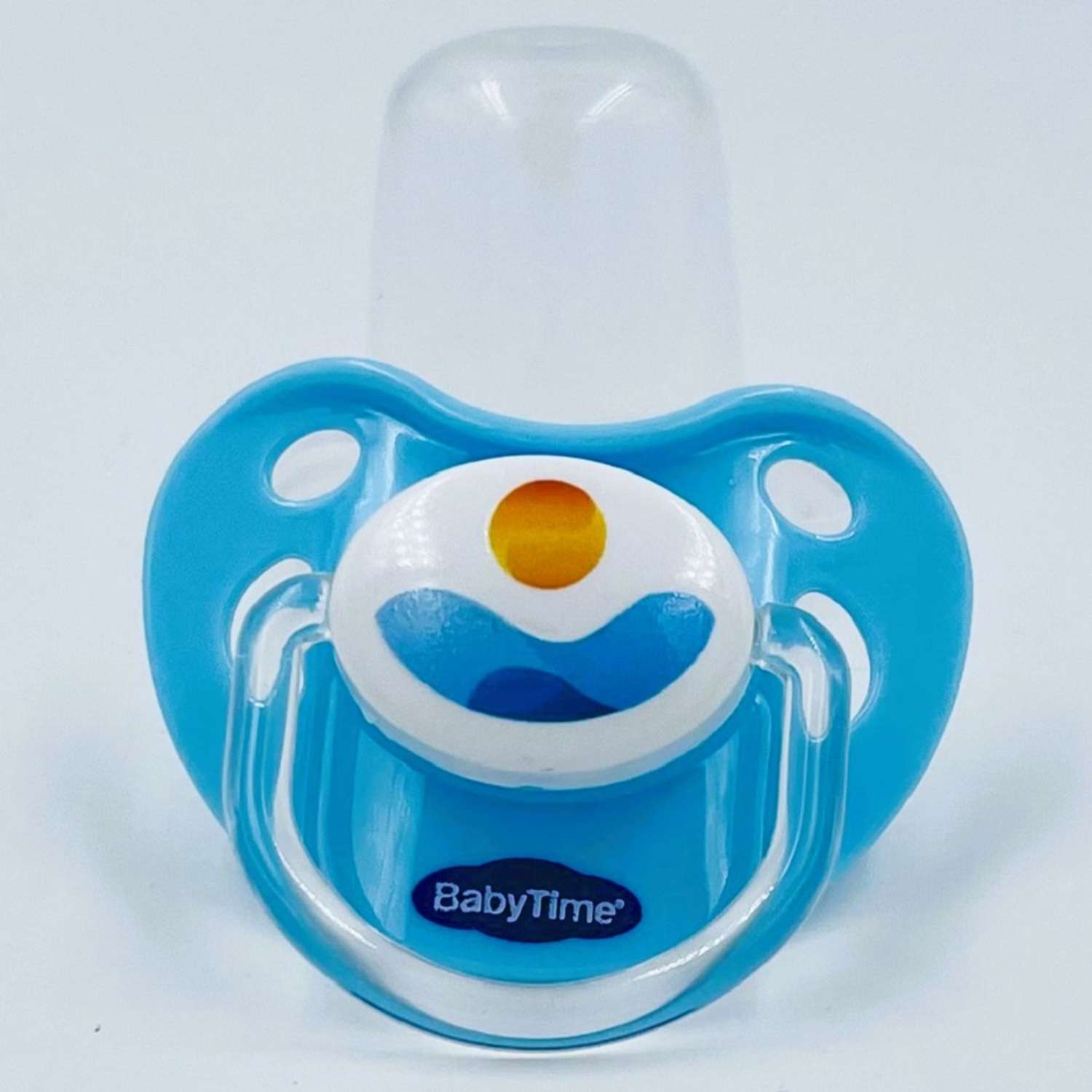 Соска-пустышка BabyTime ортодонтическая с защитным колпачком - фото 1
