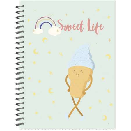Бизнес-тетрадь Attache Selection Sweet Life А5 96 листов клетка гребень ламинированная обложка Мороженое 2 шт