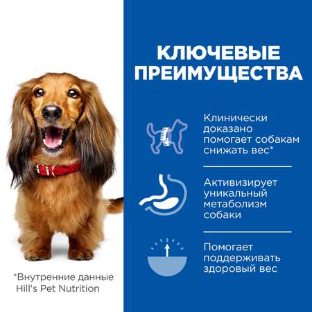 Корм для собак HILLS 1.5кг Prescription Diet MetabolicWeight Management для мелких пород для оптимального веса с курицей сухой