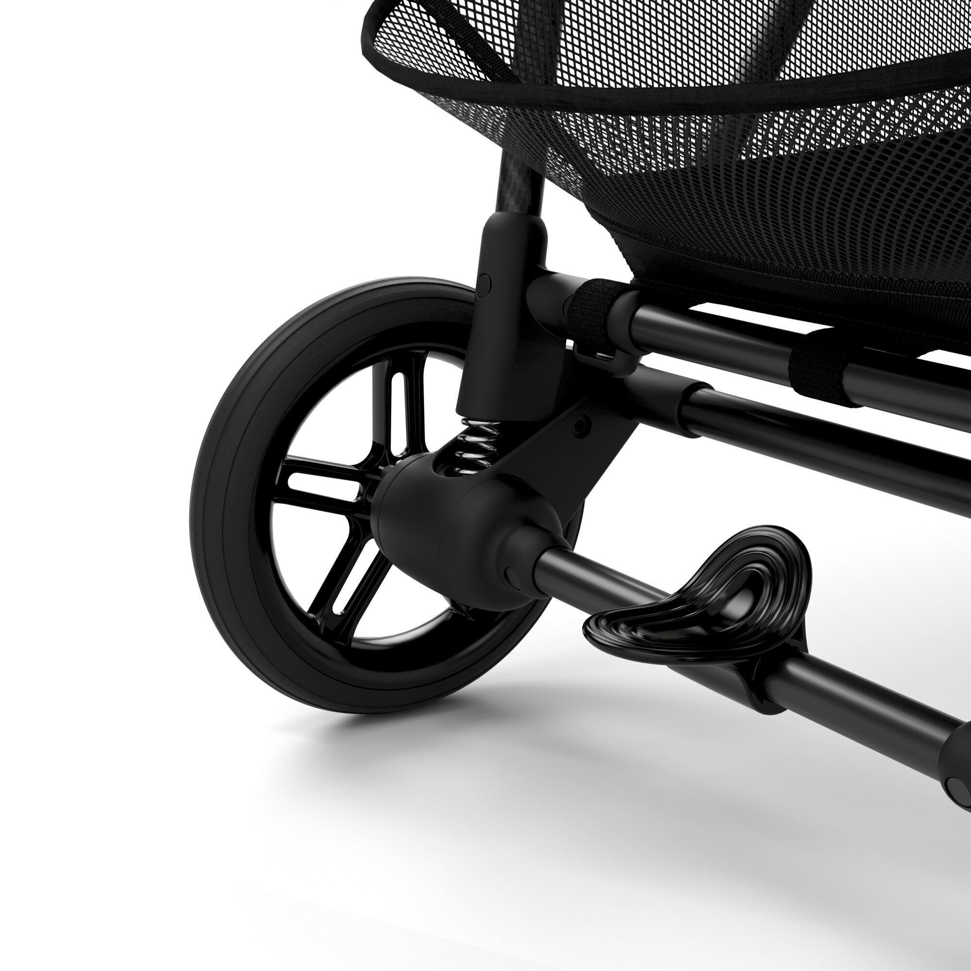 Коляская детская Cybex Melio Carbon Moon Black с дождевиком - фото 6