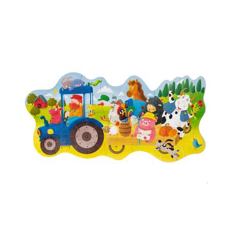 Пазл для малышей Харди Гарди Животные на тракторе